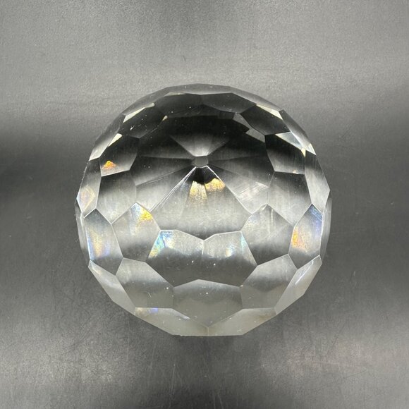 Vintage Faceted Crystal Paperweight AA Importing Clear Glass Japan Decorative - Picture 7 of 11
